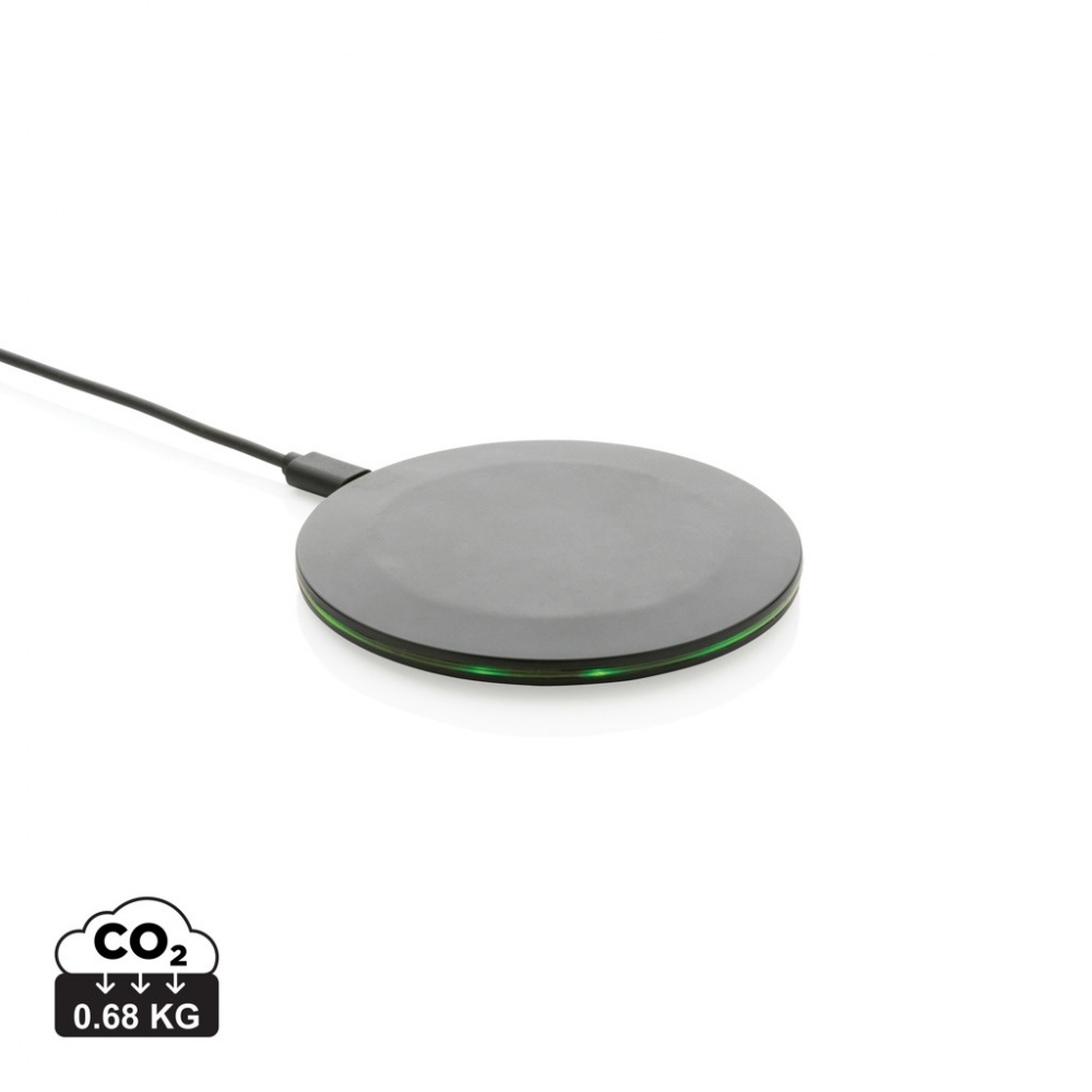 Logotrade promotional item picture of: RCS recycled plastic 15W Wireless fast charger